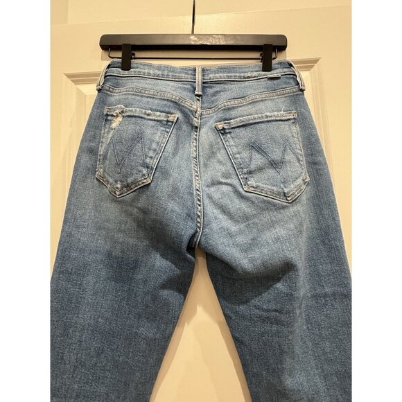 MOTHER The Tripper Ankle Fray Straight Leg Distressed Button Fly Sz 27 - Picture 10 of 12